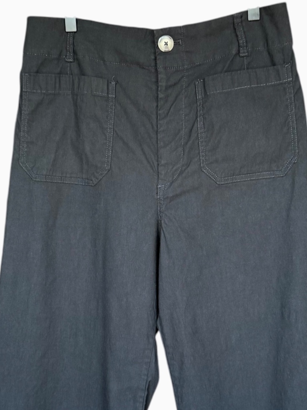 Anthropologie Maeve The Colette Black Wide Leg Crop Pants Sz 31 - Picture 3 of 8
